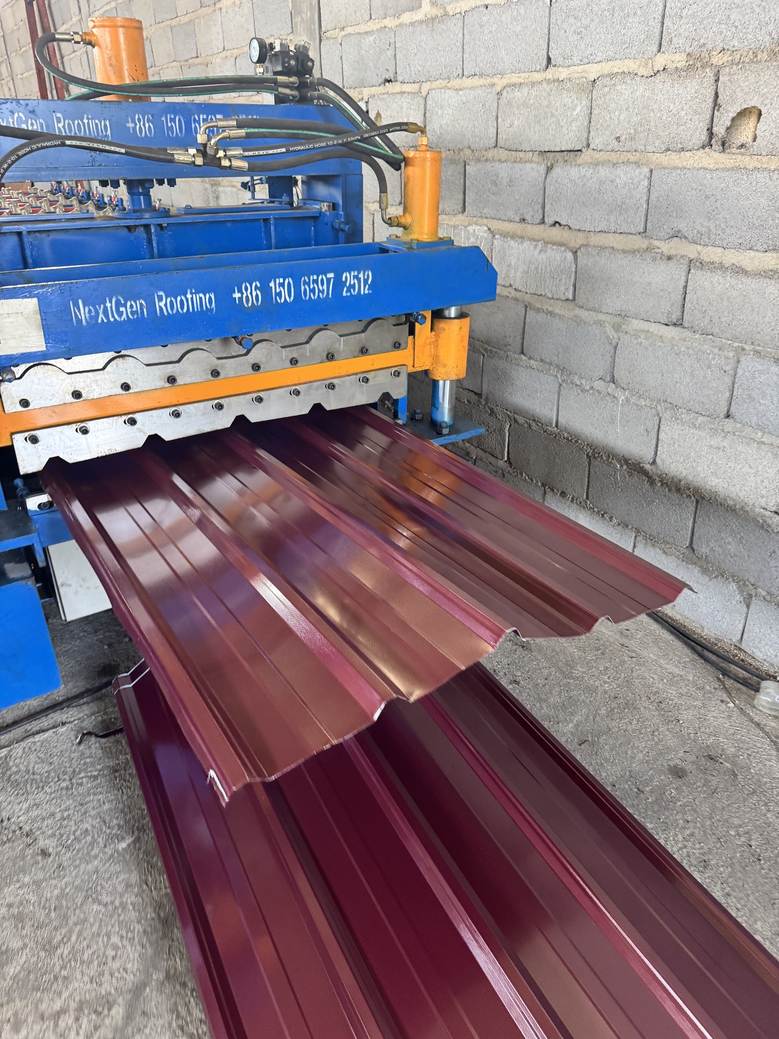 Milling equipment shaping custom roofing profiles